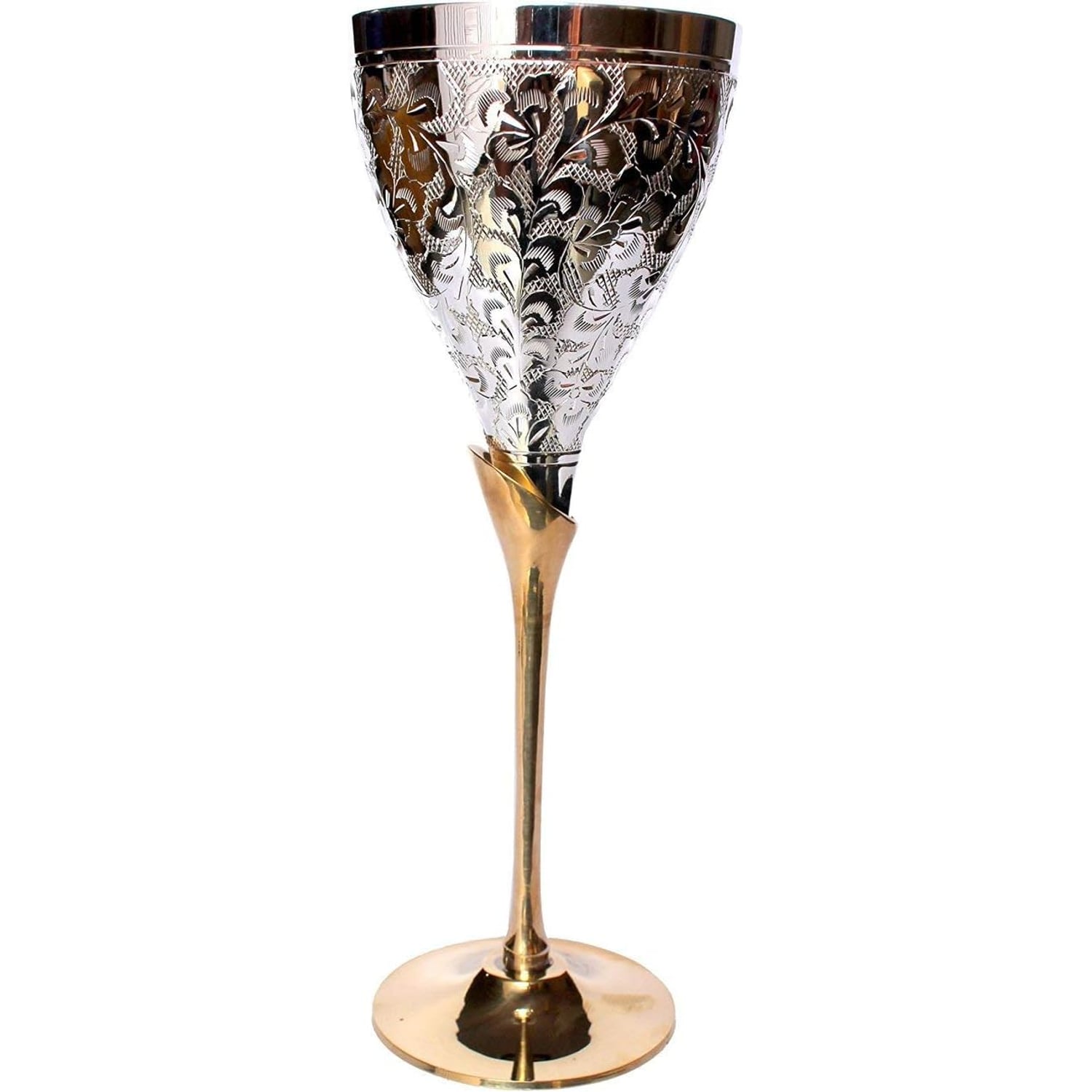 Engraved Brass Goblets Set of 2: image 6