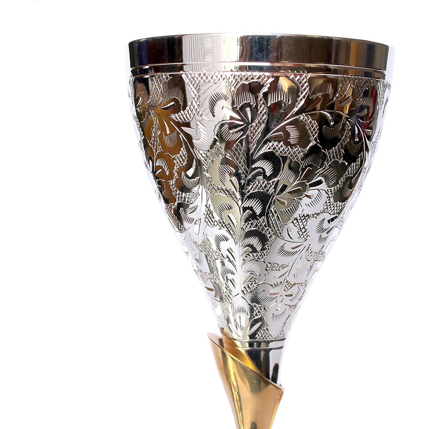 Engraved Brass Goblets Set of 2: image 7