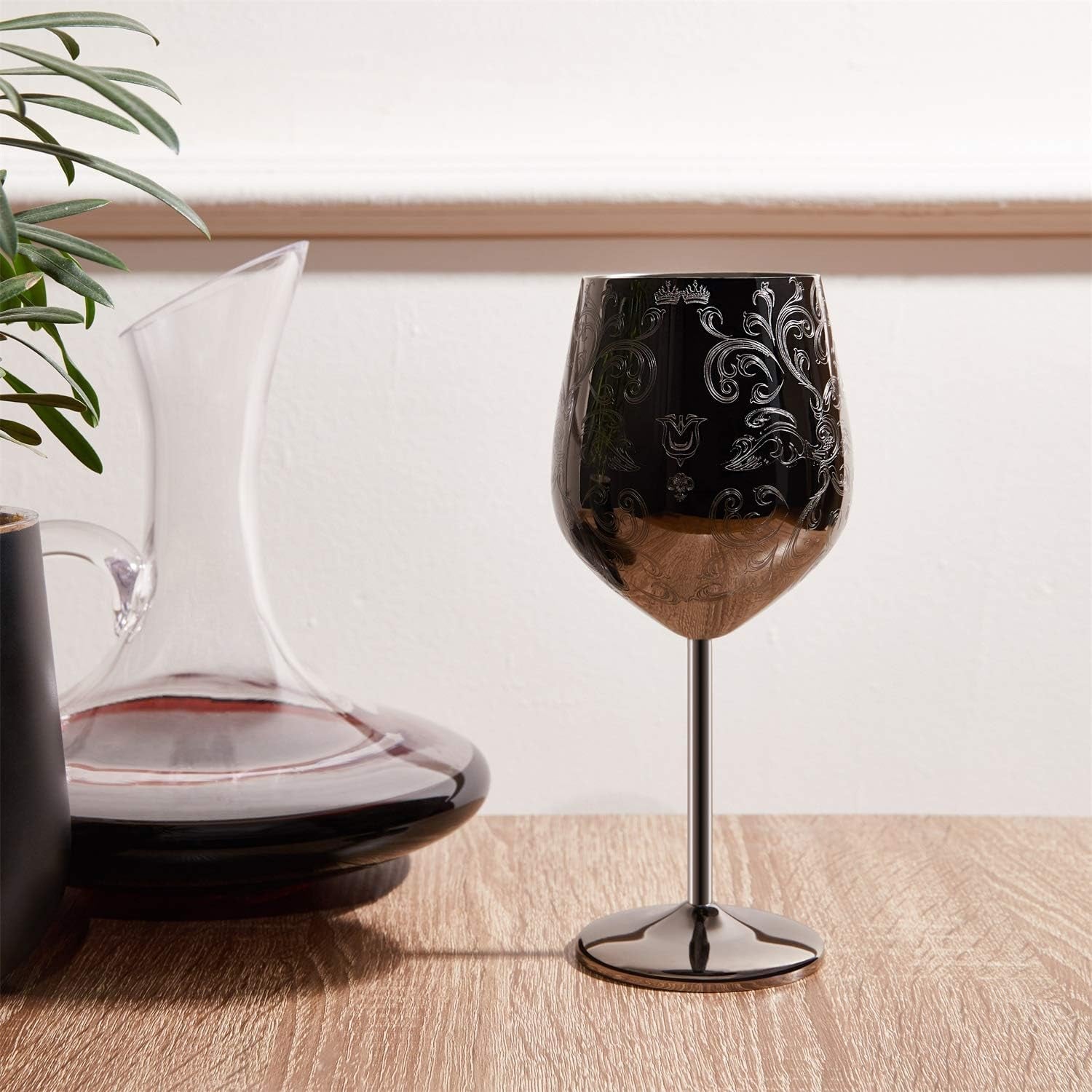 Engraved Stainless Steel Wine Glasses, Set of 2: image 7
