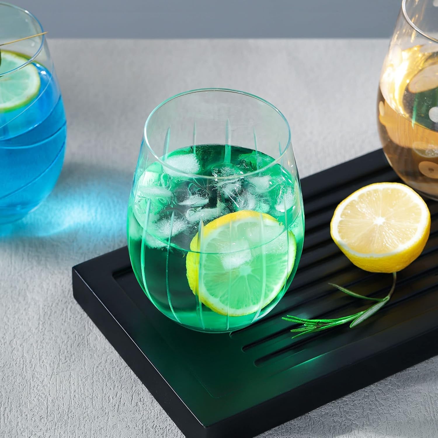 Engraved Stemless Wine Glasses Set of 4: image 10