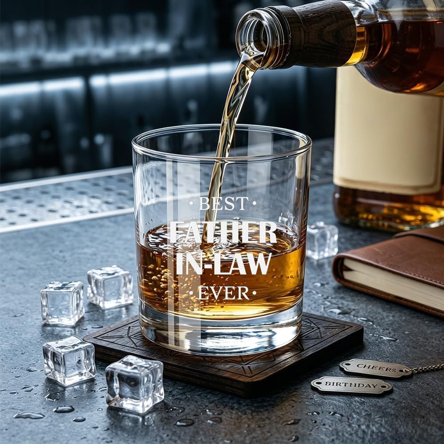 Father-in-Law Engraved Whisky Glass: image 2