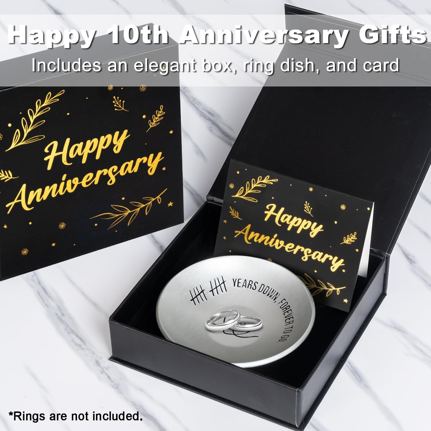 10th Anniversary Engraved Aluminium Ring Dish
