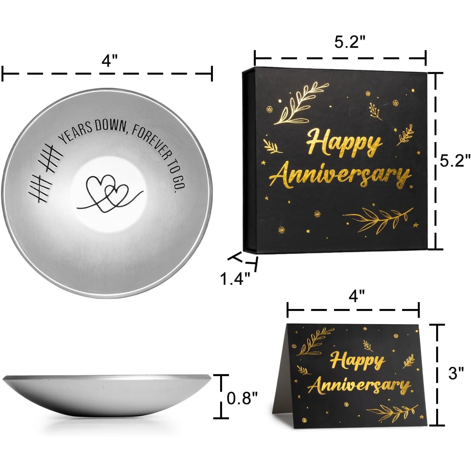 10th Anniversary Engraved Aluminium Ring Dish
