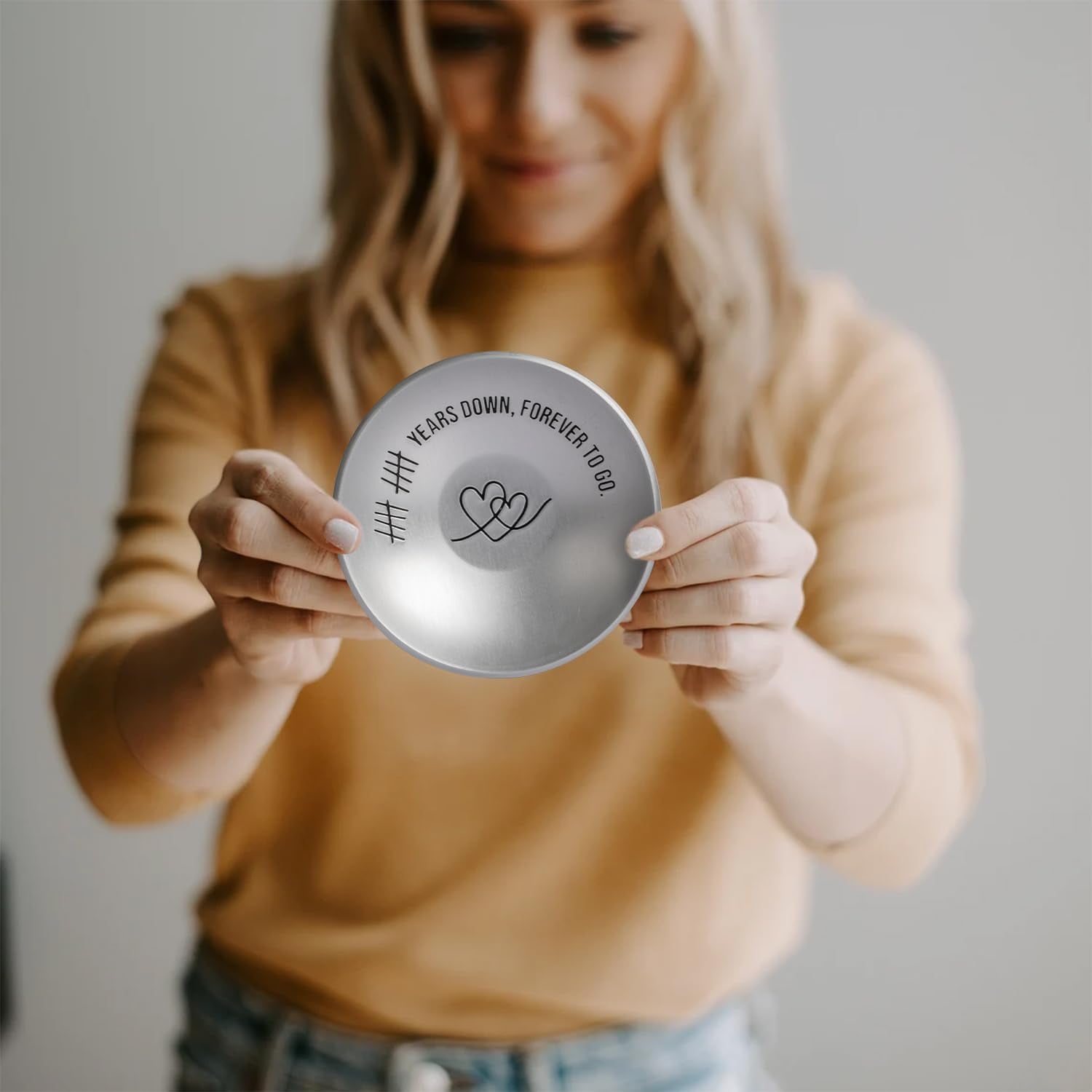 10th Anniversary Engraved Aluminium Ring Dish: image 7