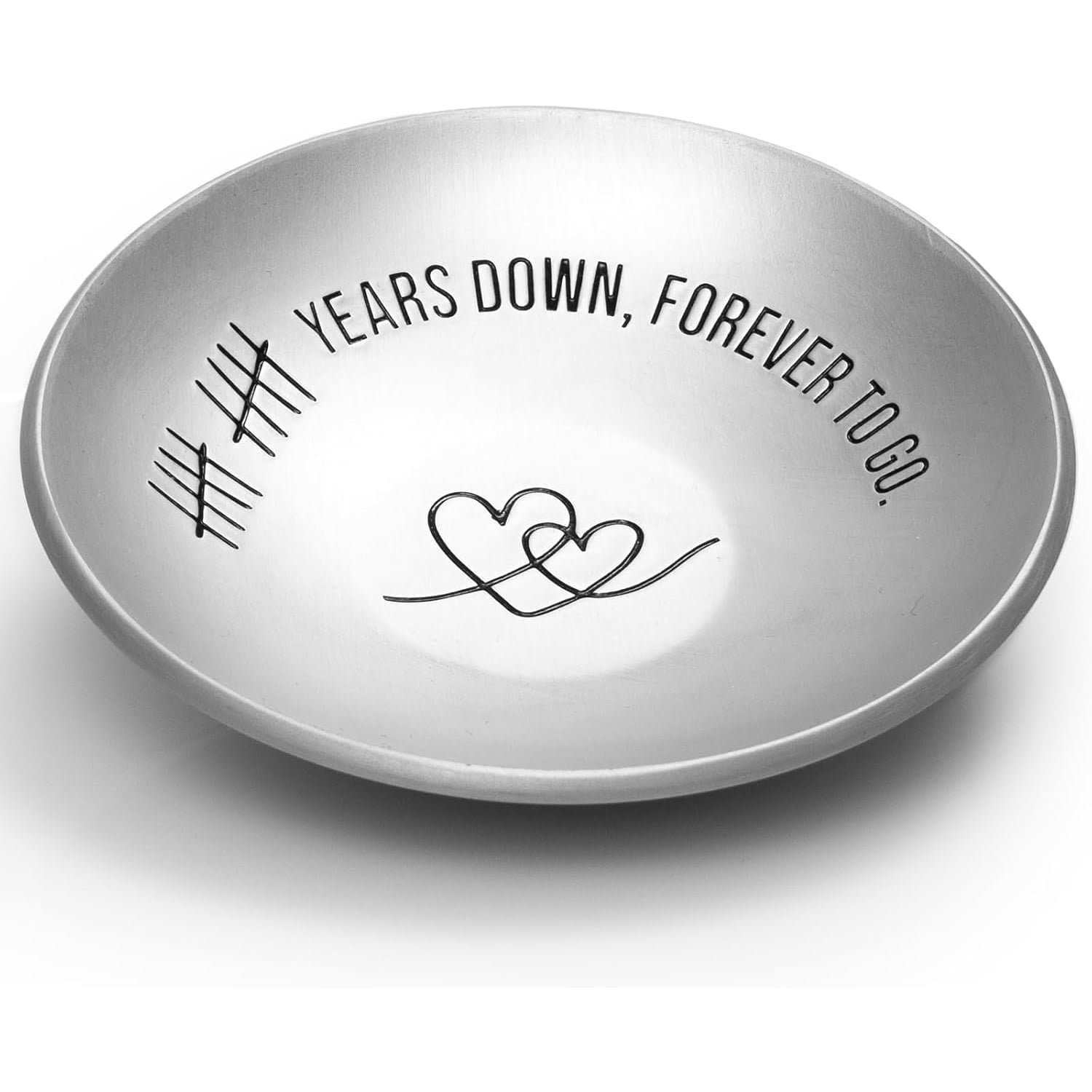 10th Anniversary Engraved Aluminium Ring Dish