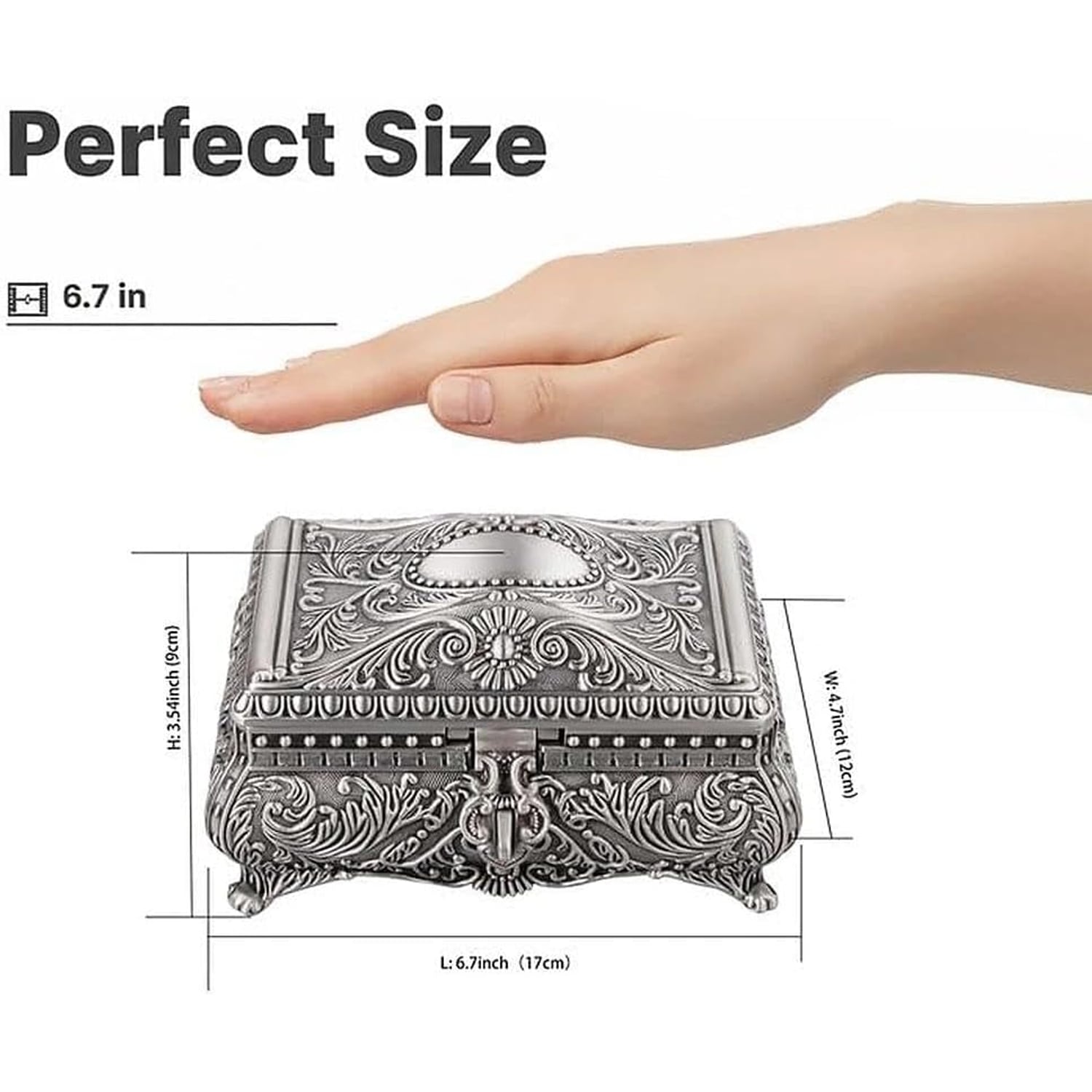 Engraved Antique Trinket Box: image 3