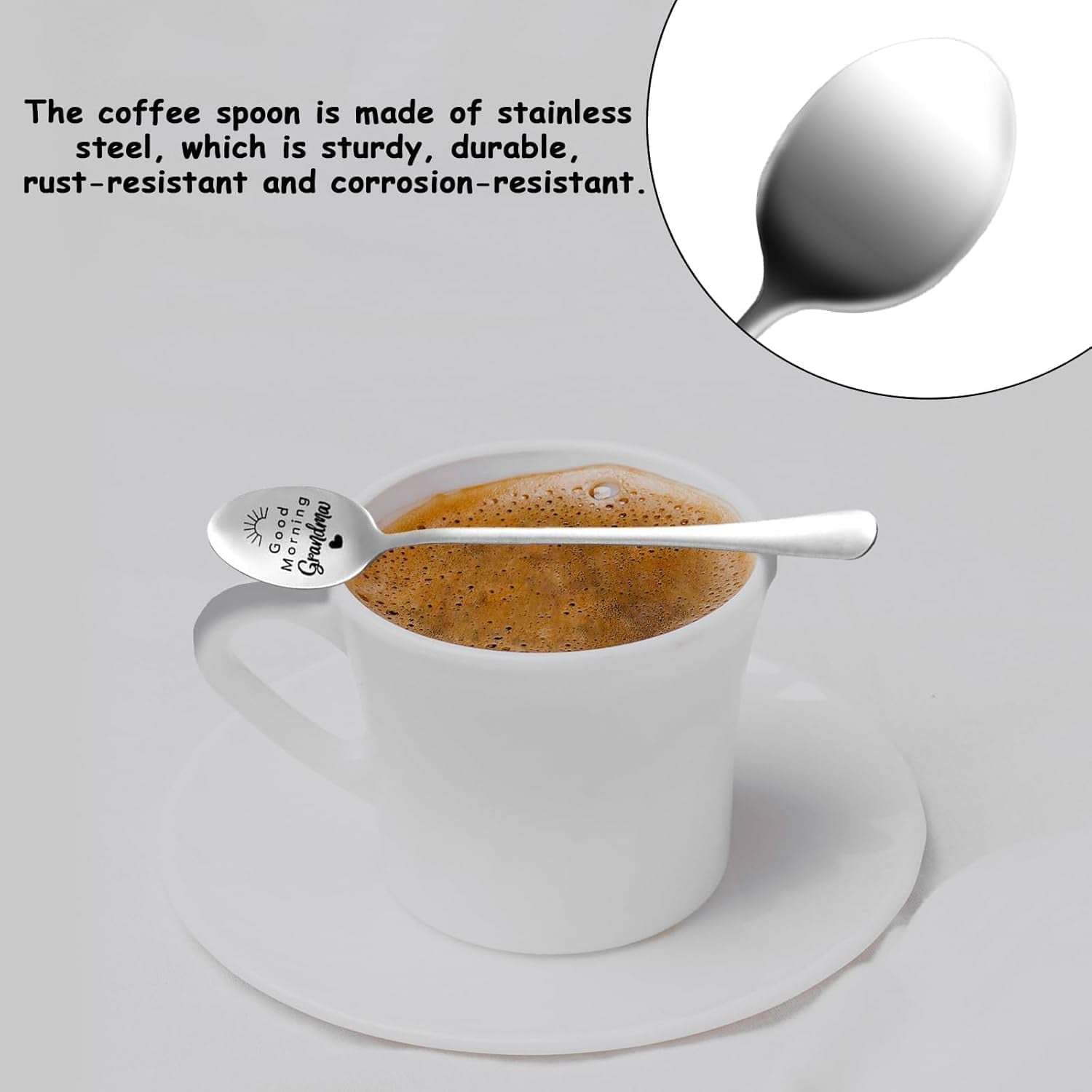 Good Morning Grandma Engraved Spoon Set (2 Pieces): image 2