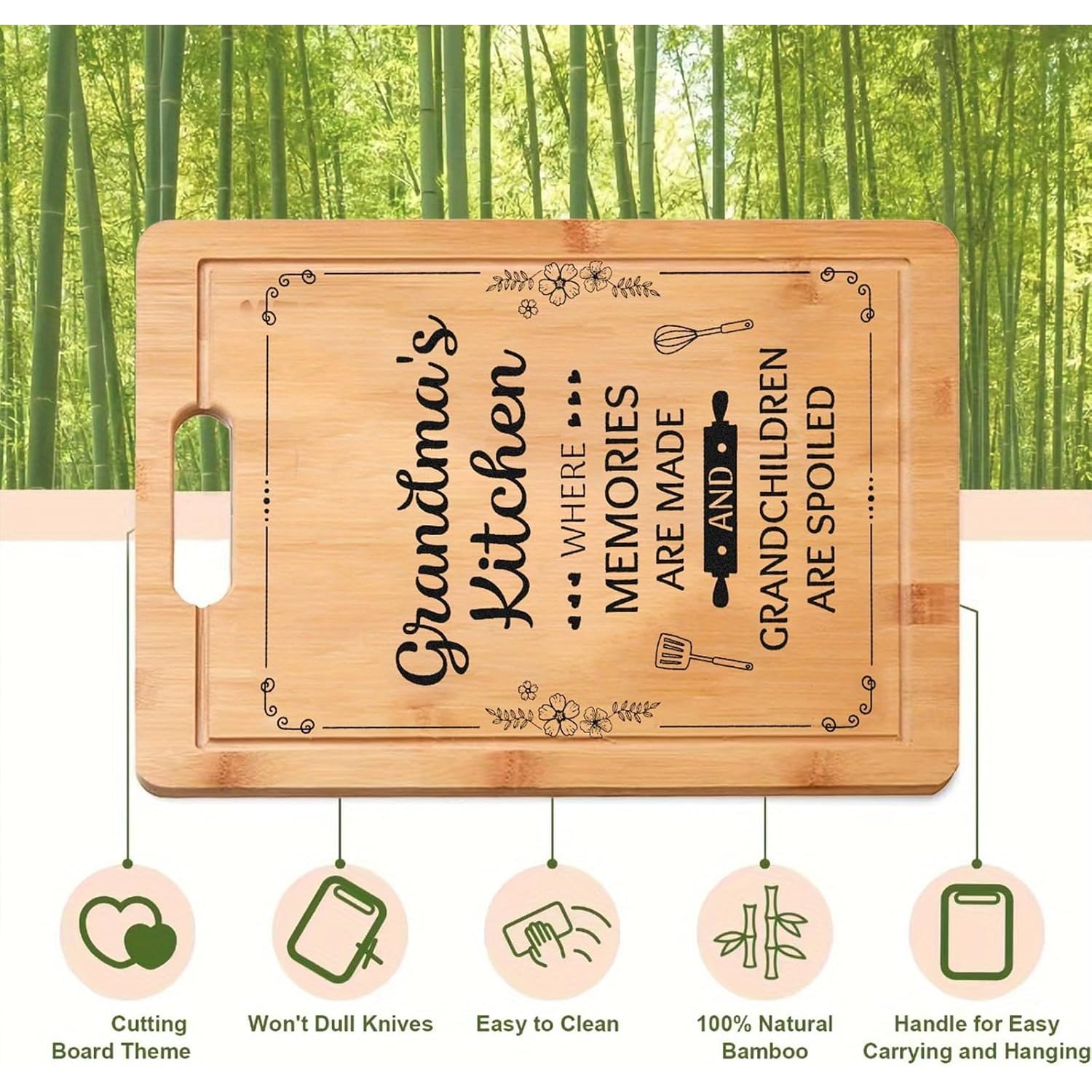 Grandma's Kitchen Engraved Chopping Board: image 3