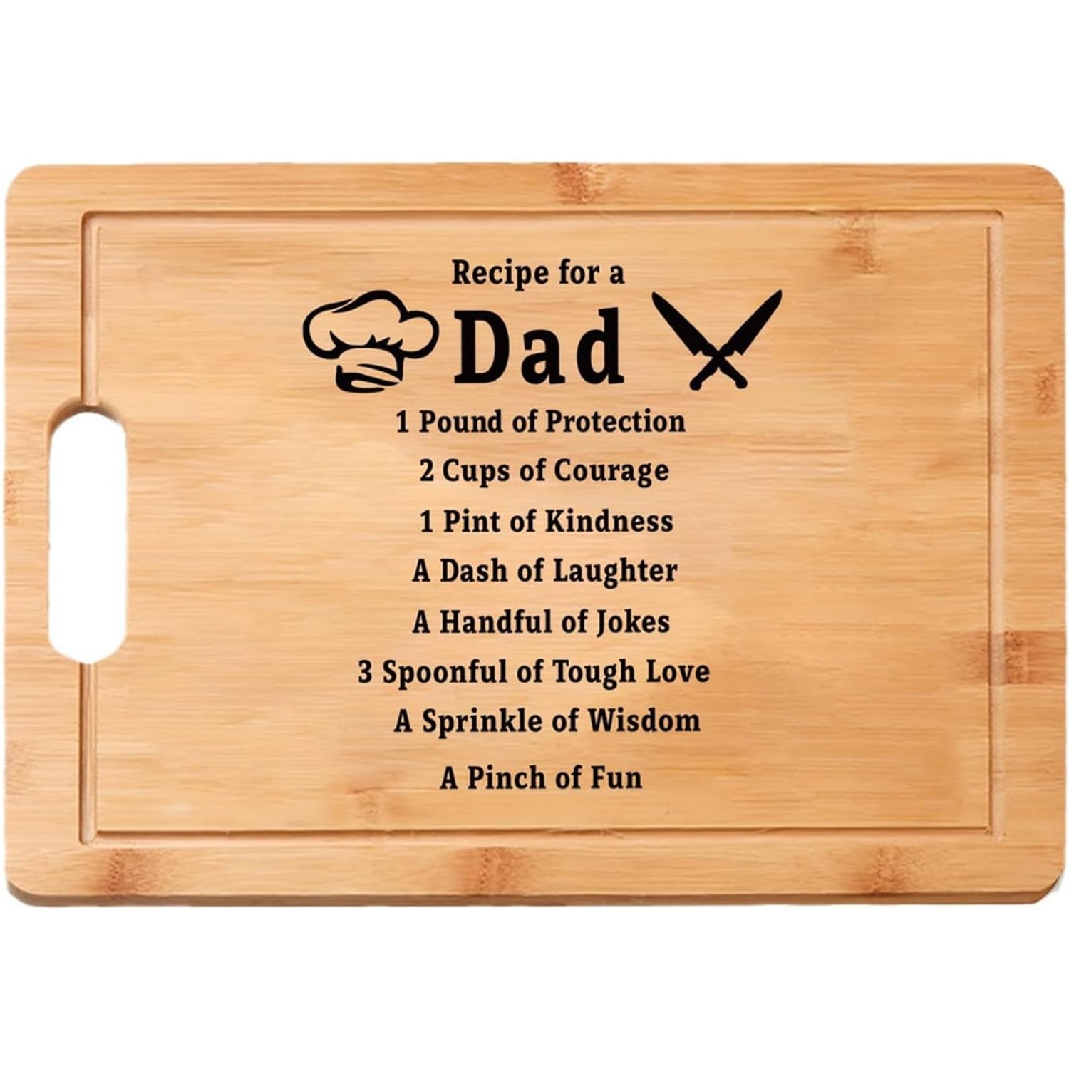 Recipe for a Dad Engraved Chopping Board