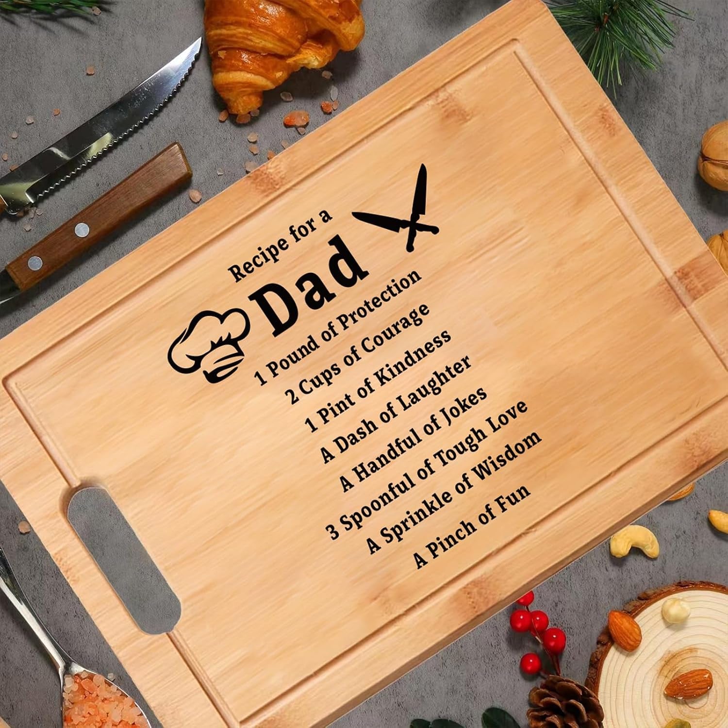 Recipe for a Dad Engraved Chopping Board: image 4