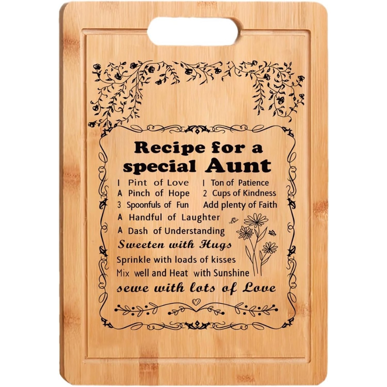 Special Aunt Engraved Bamboo Chopping Board