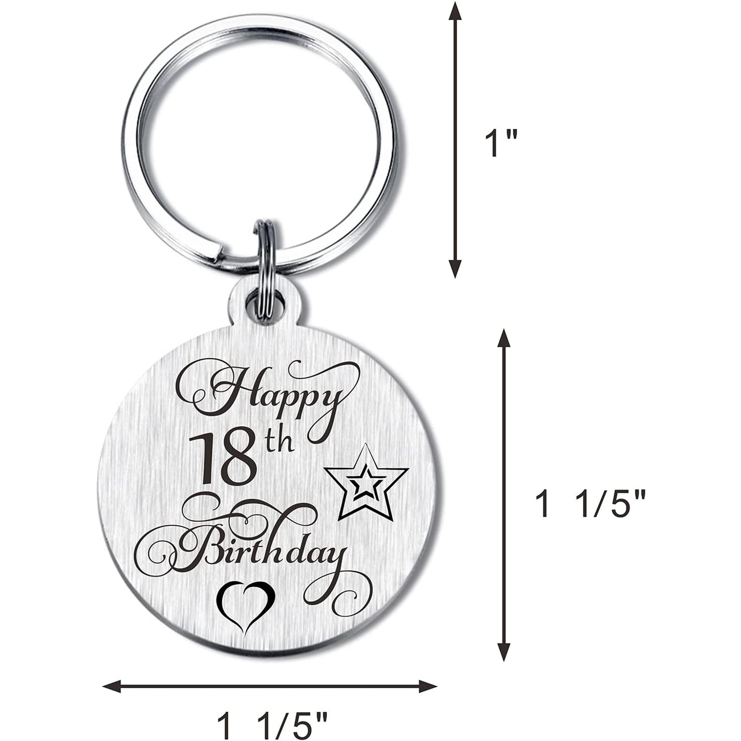 Happy 18th Birthday Engraved Keyring: image 3