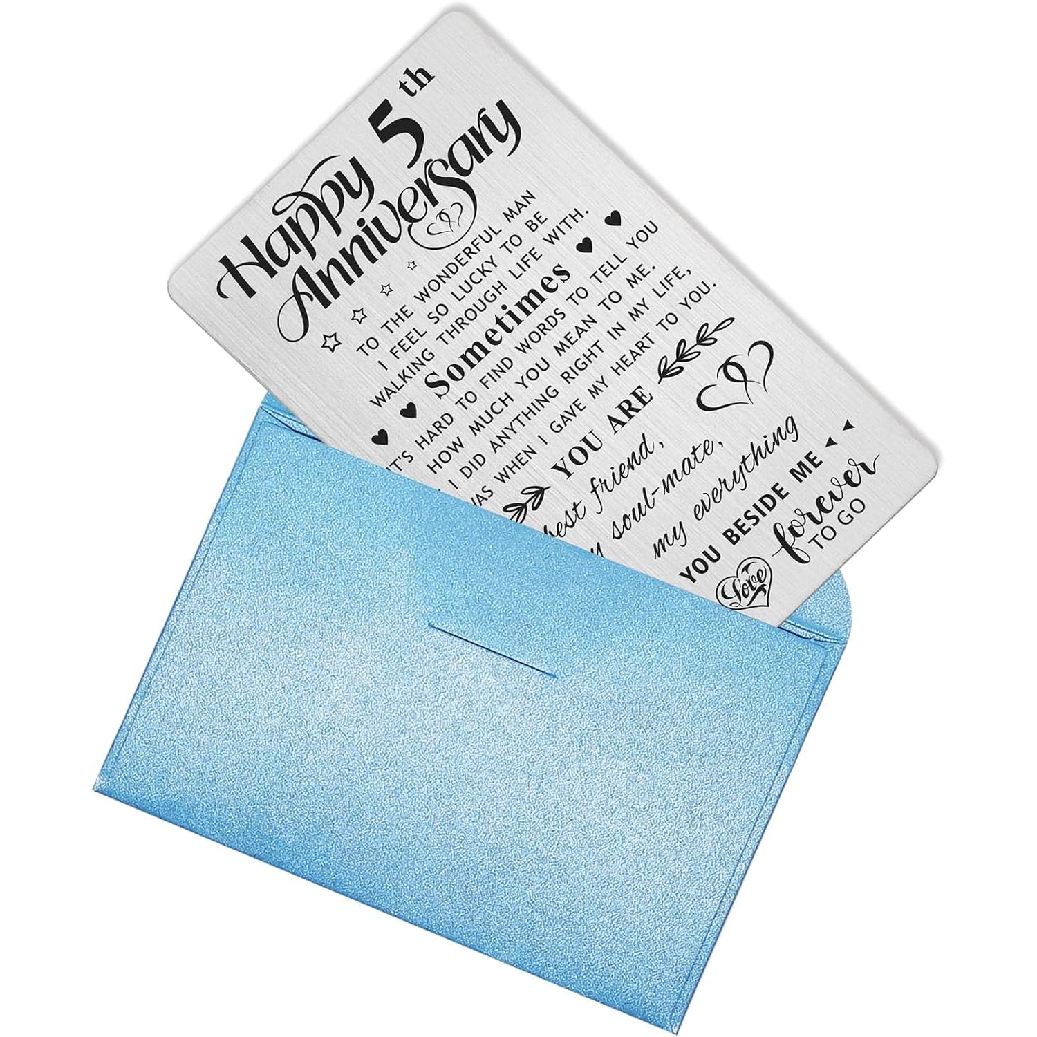 5th Anniversary Engraved Wallet Card: image 4