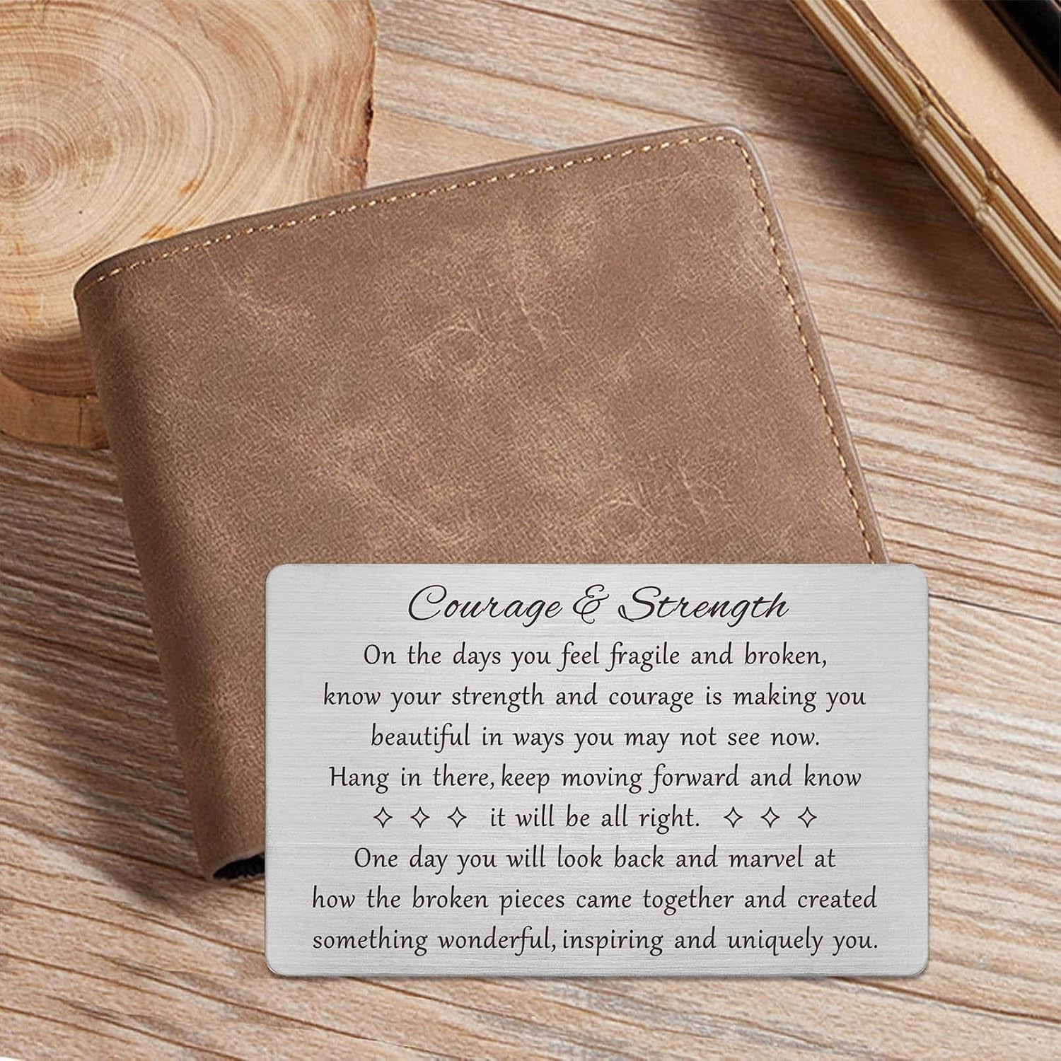 Courage and Strength Engraved Wallet Card: image 4