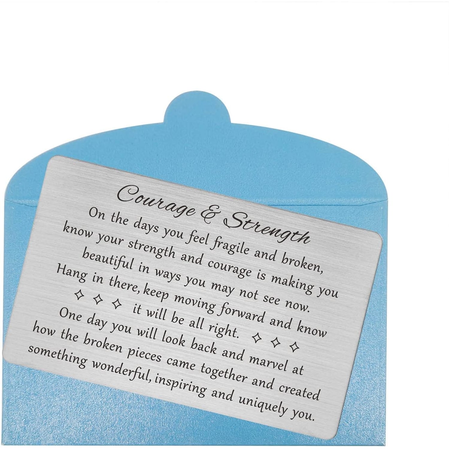 Courage and Strength Engraved Wallet Card: image 5
