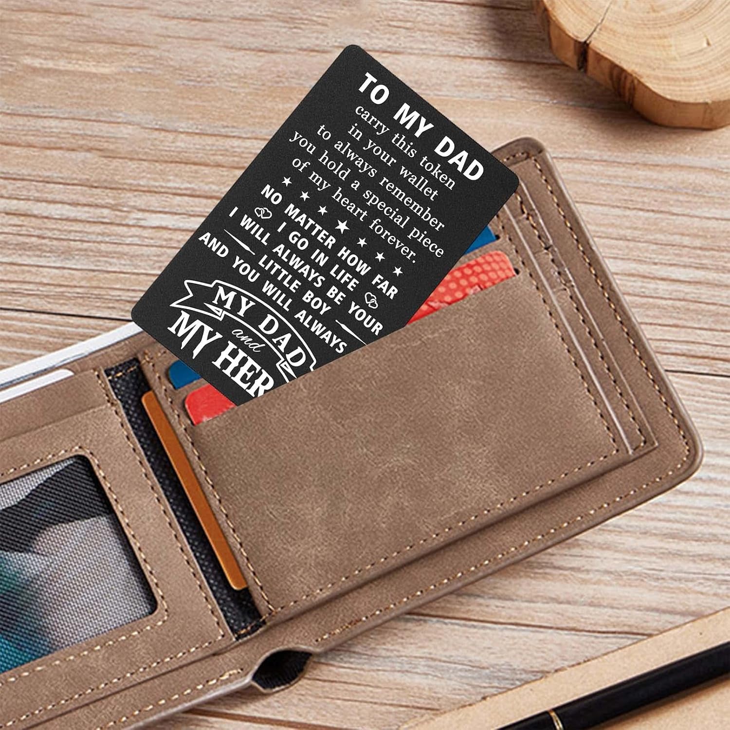 Dad Engraved Wallet Card from Son: image 3
