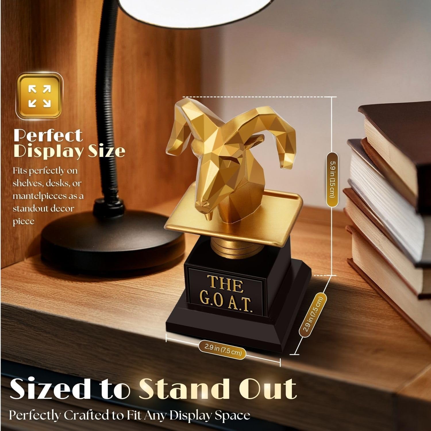 Engraved G.O.A.T. Goat Trophy Award