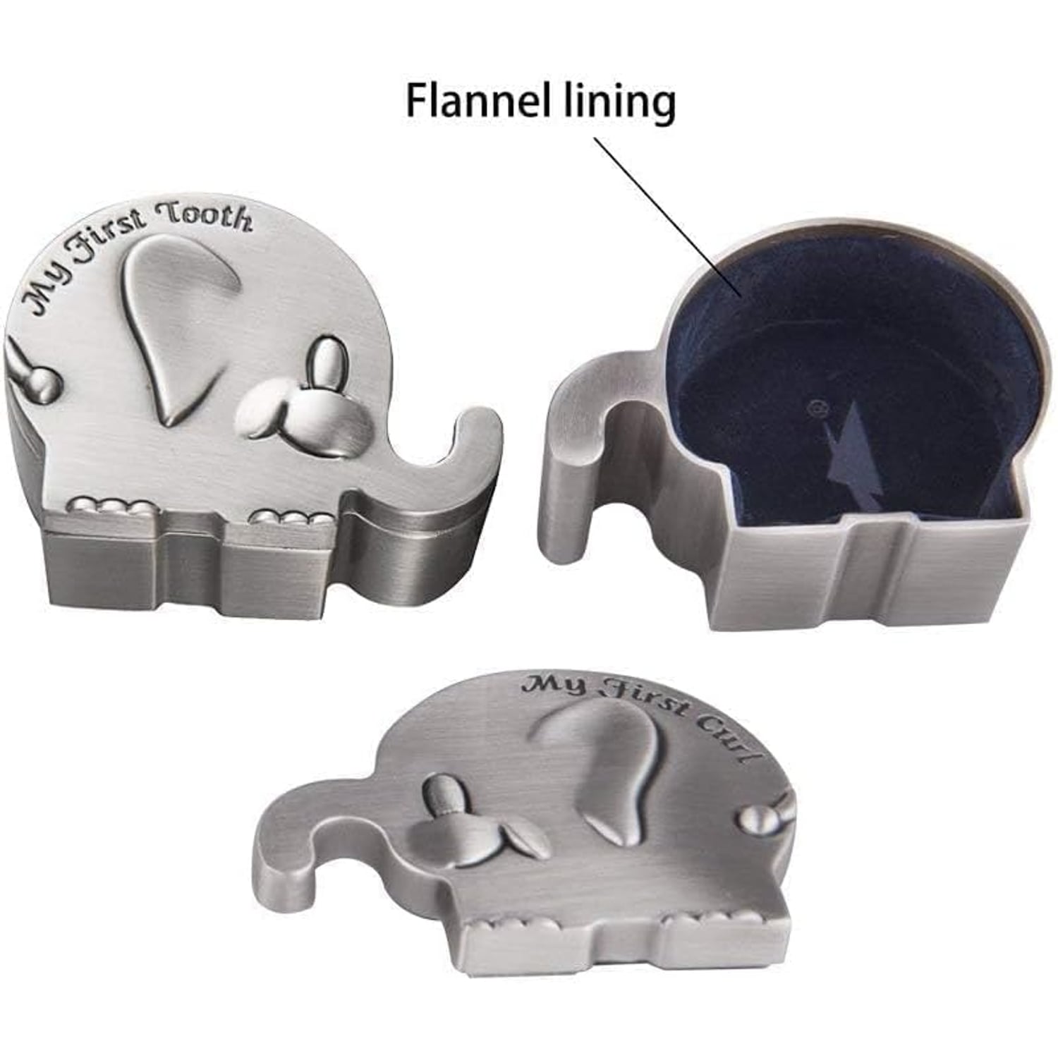 First Tooth and Curl Engraved Keepsake Boxes (Set of 2): image 2