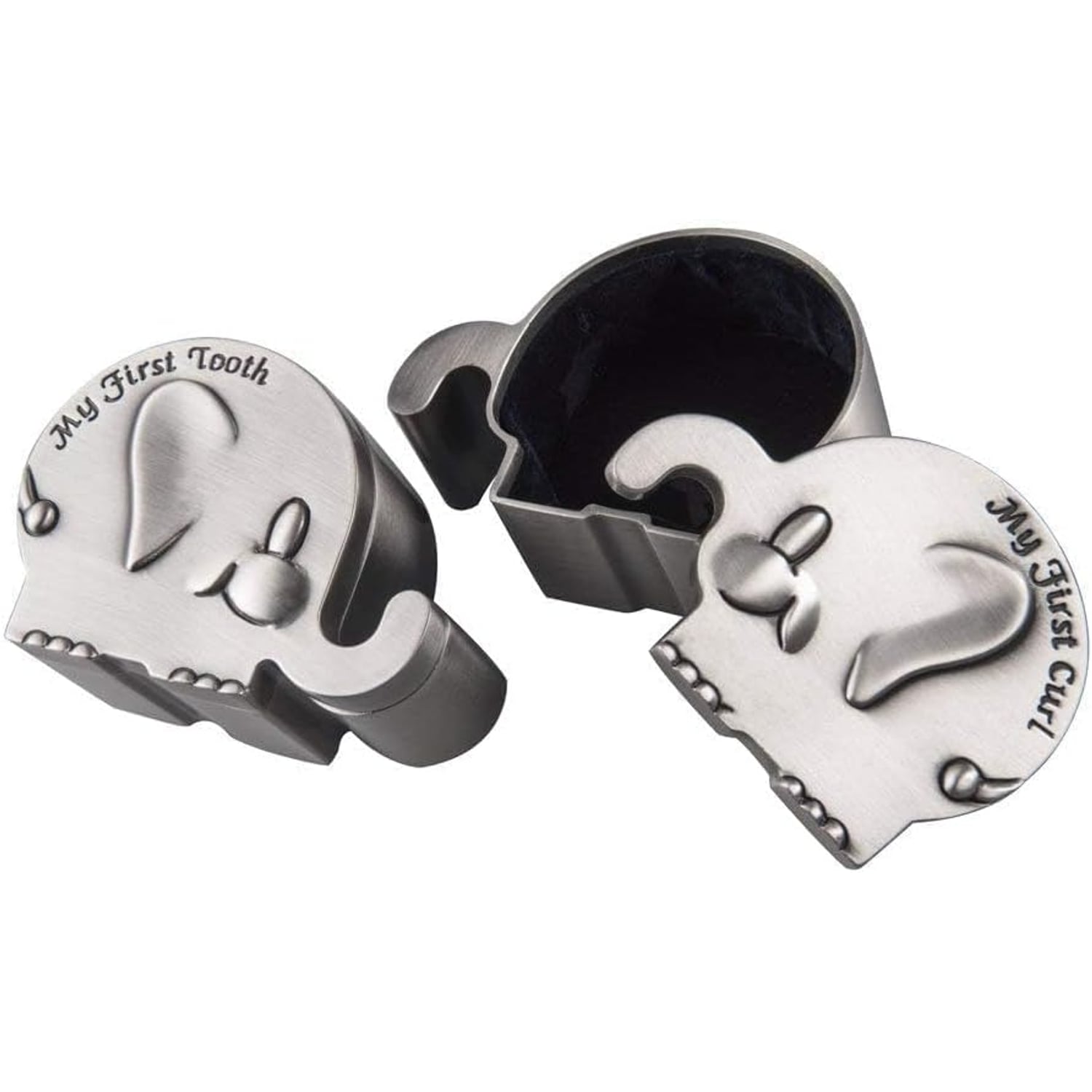 First Tooth and Curl Engraved Keepsake Boxes (Set of 2): image 3