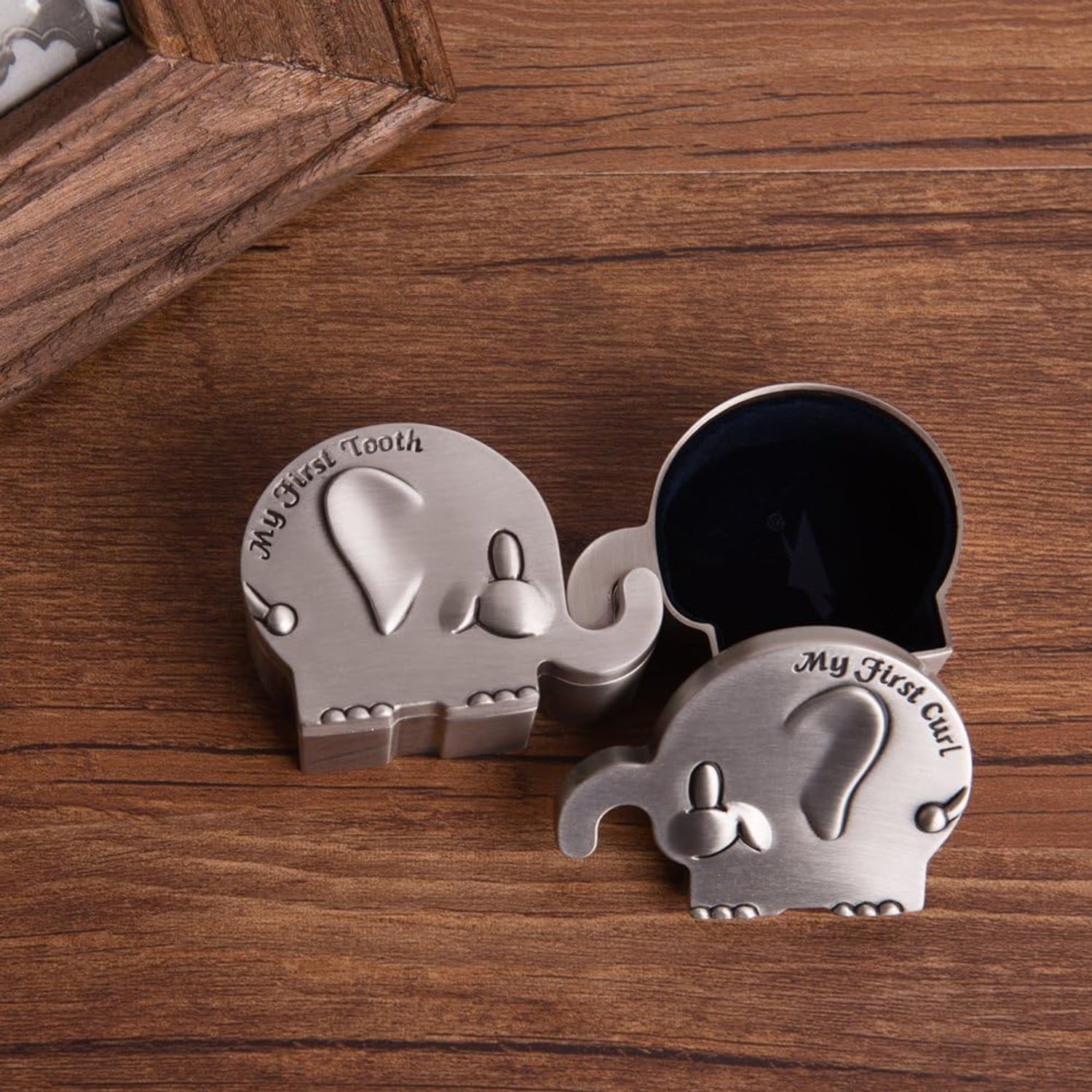First Tooth and Curl Engraved Keepsake Boxes (Set of 2): image 6