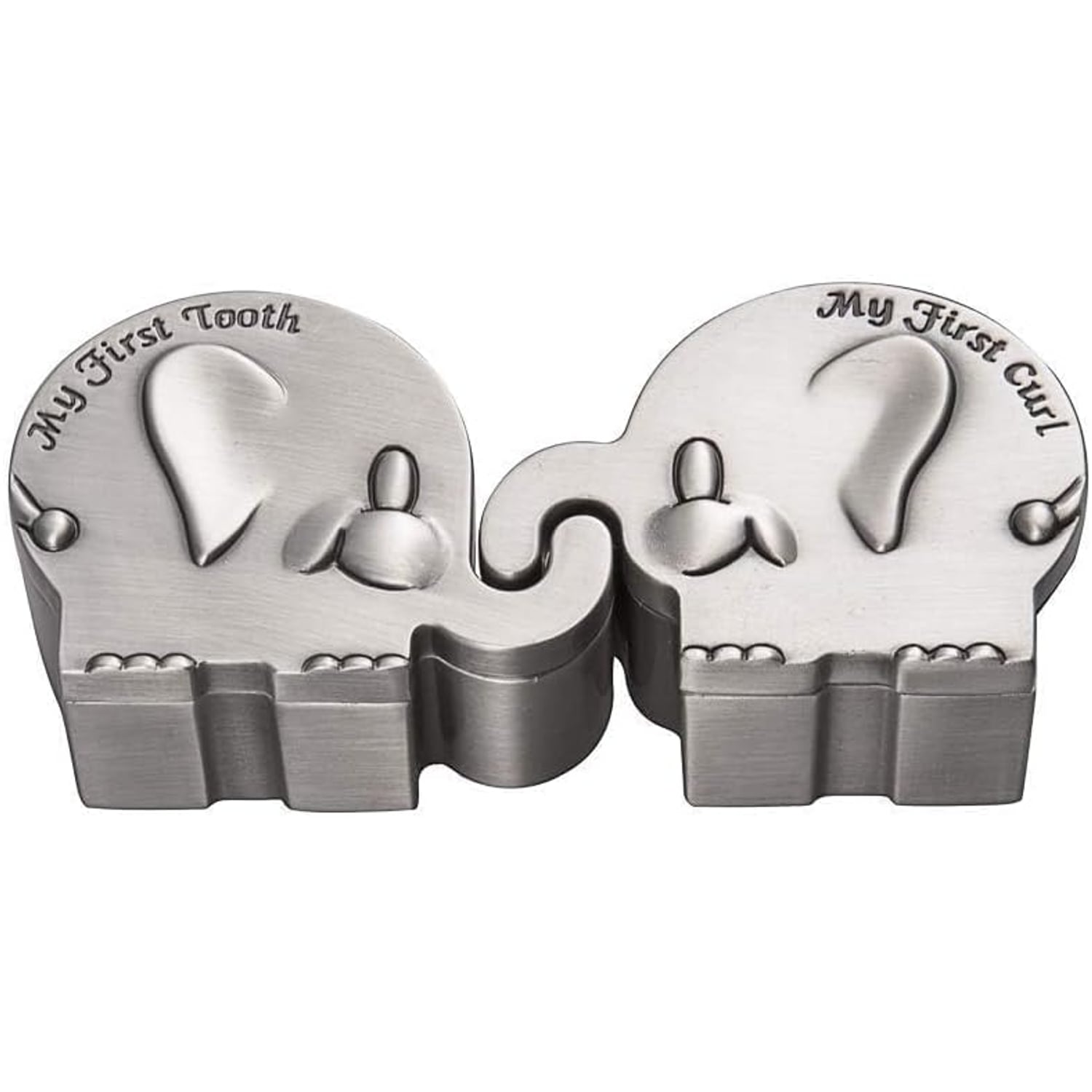 First Tooth and Curl Engraved Keepsake Boxes (Set of 2)