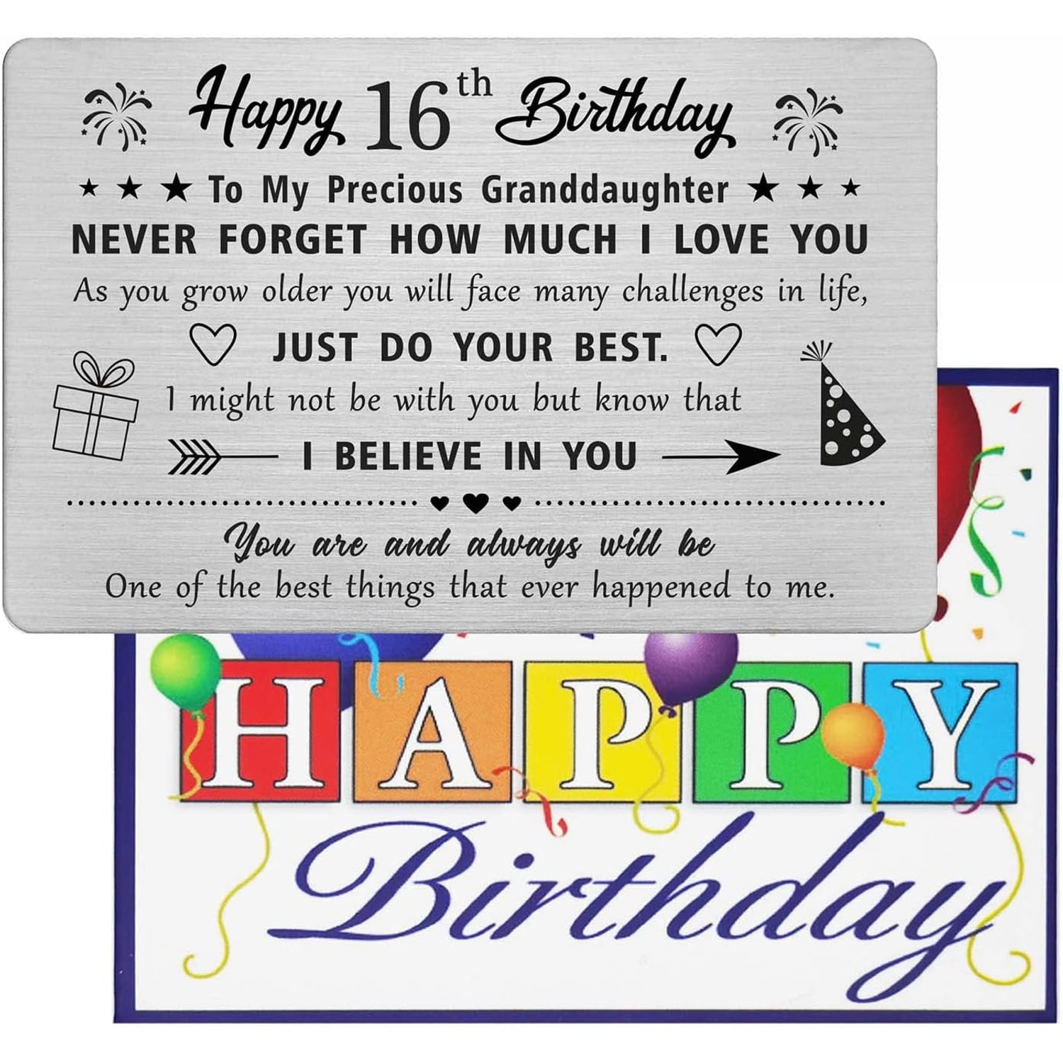 Granddaughter 16th Birthday Engraved Wallet Card: image 5