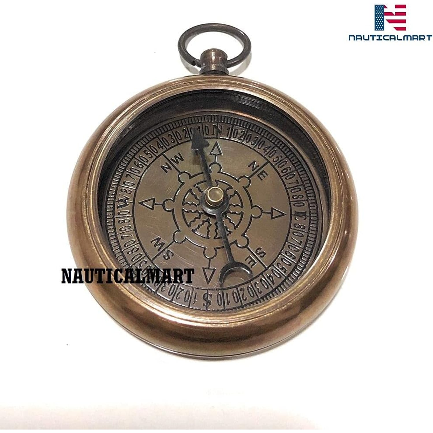 May Your Faith Guide You Engraved Brass Compass: image 2