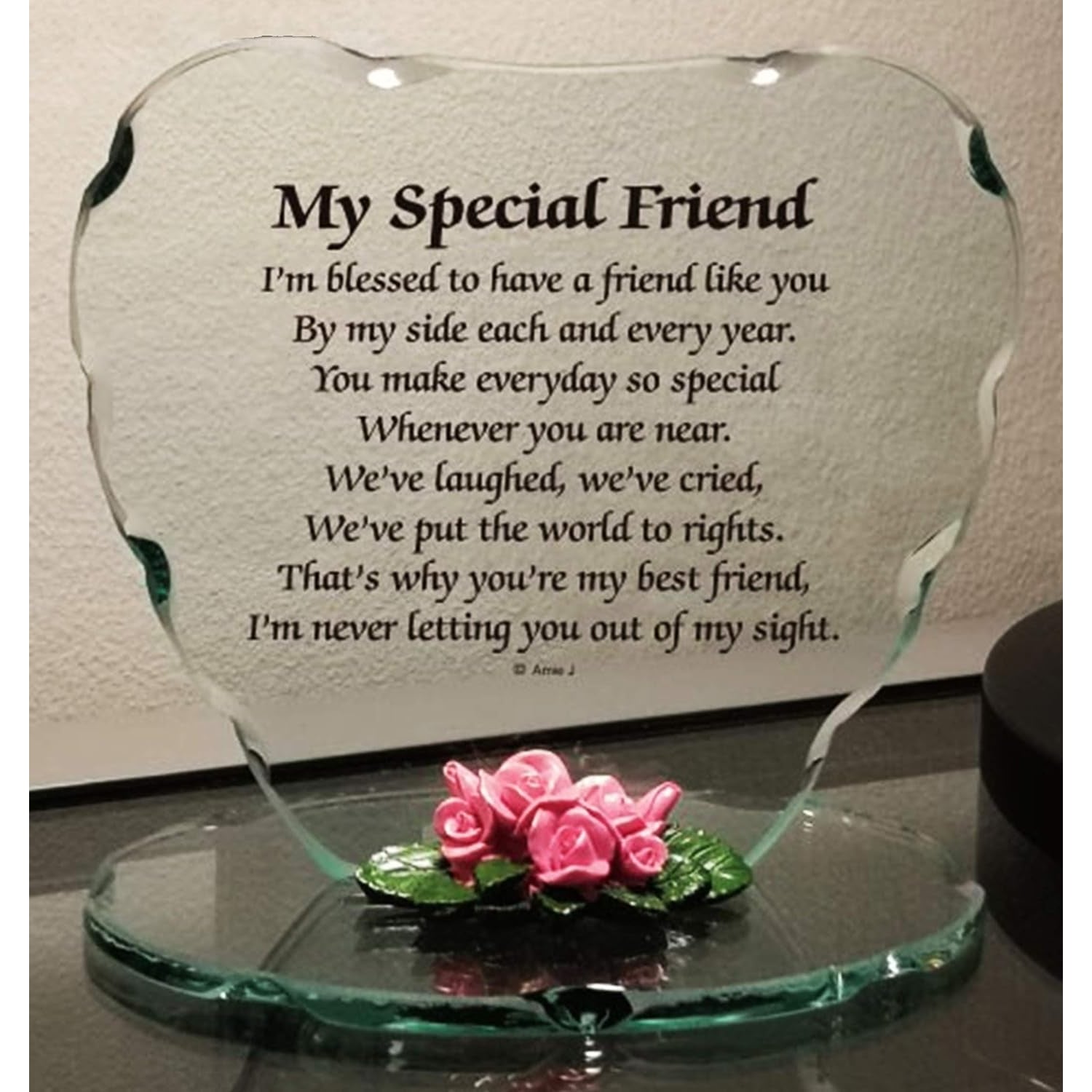 Special Friend Engraved Glass Plaque