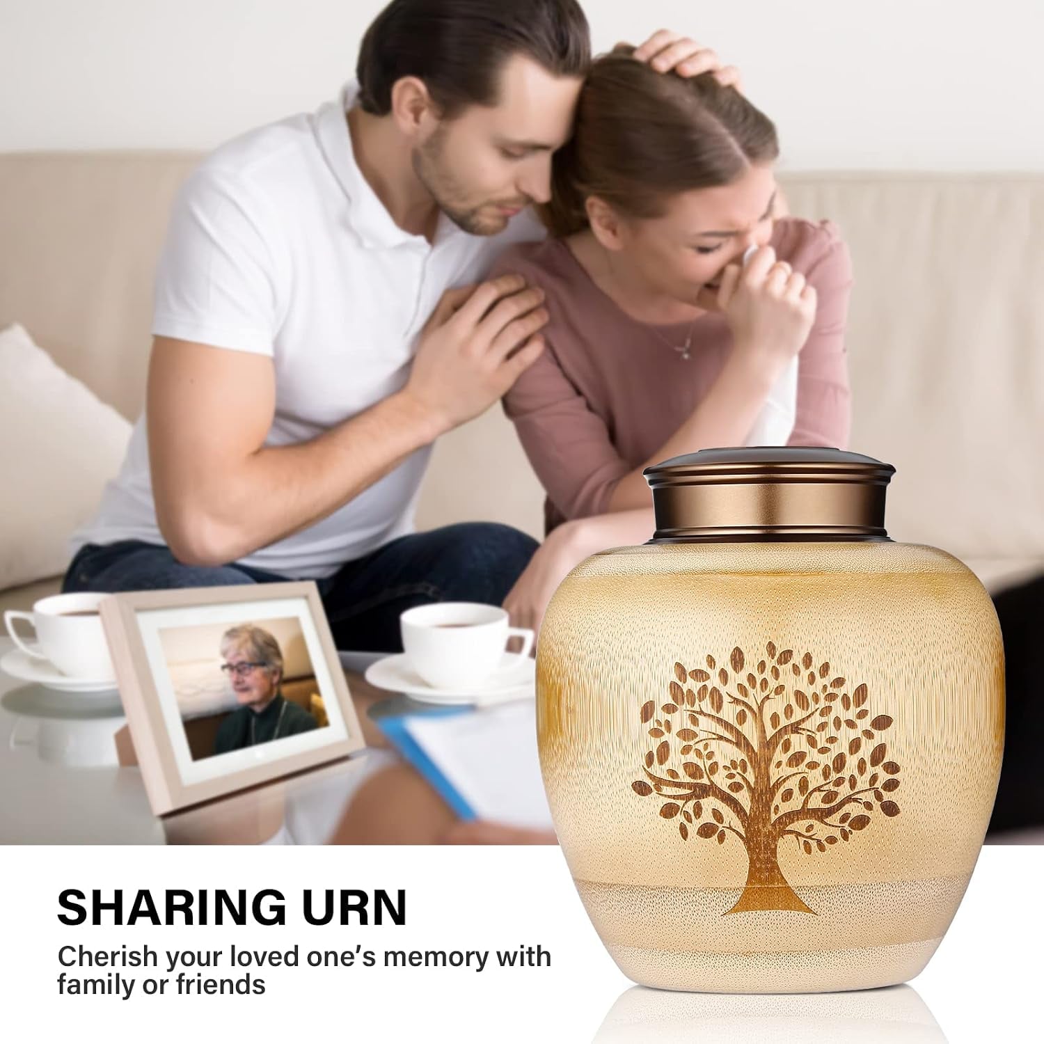 Tree of Life Engraved Bamboo Keepsake Urn: image 5